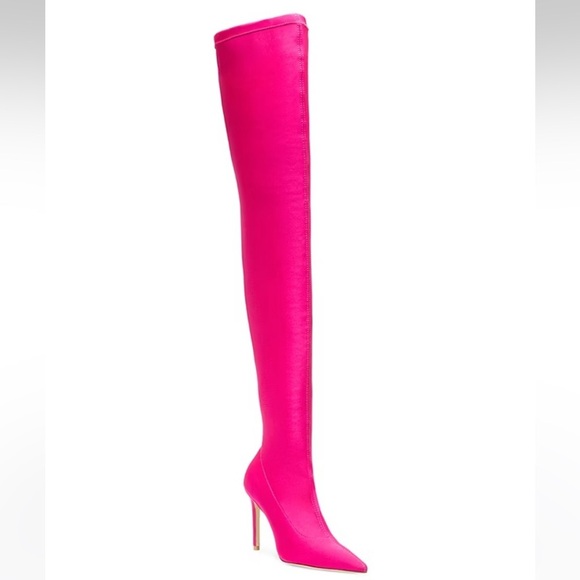 New Stuart Weitzman Ultrastuart Legging 100 Boot Fuchsia Pink OTK Sexy Sz 7.5 - Picture 2 of 15